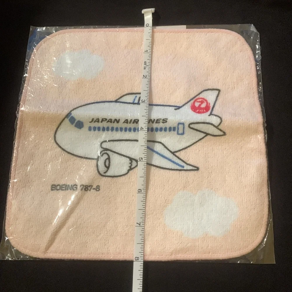 NWT Vintage Japan Airlines Boeing 787-8 Airplane Collectible Mini Hand Towel